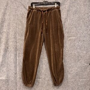 Vtg Velour Everlast Sweatpants Womens Large Rare‎ Brown Jogger Athleisure Lounge